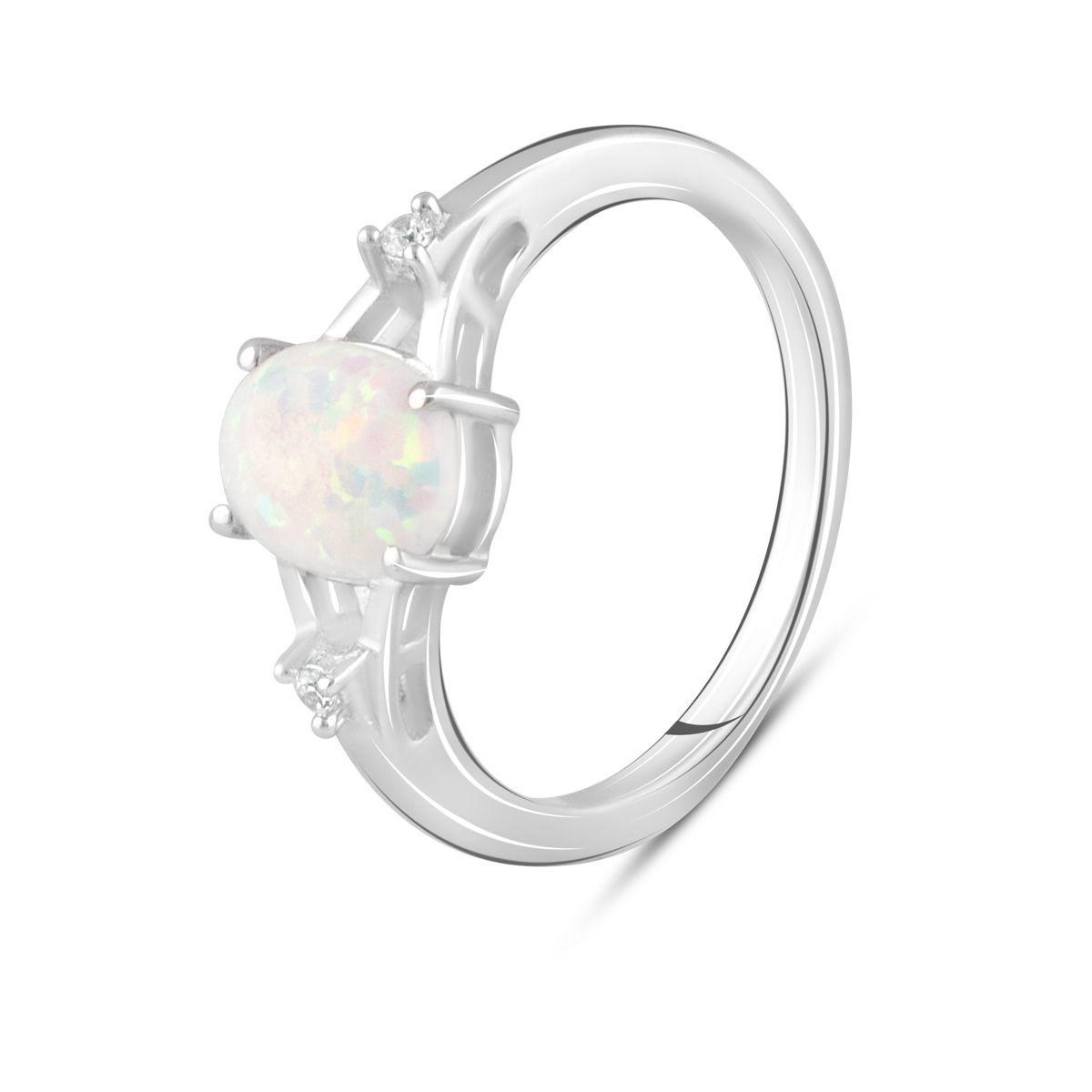 Кольцо серебряное с опалом 0,7 ct 2,69 г р. 18 (2105480)