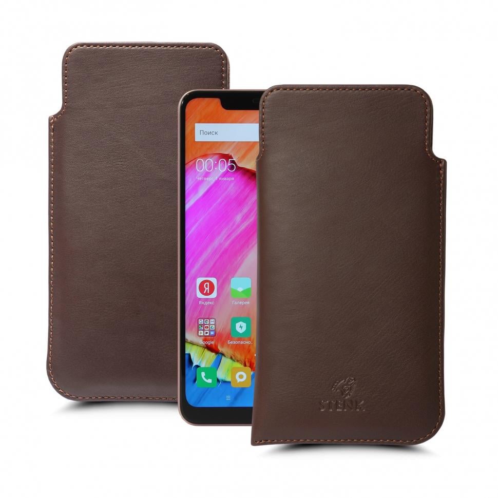 Футляр Stenk Elegance для Xiaomi Redmi Note 6 Pro Коричневый (62456)