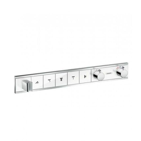 Термостат скрытого монтажа Hansgrohe RainSelect на 5 выходов Белый/Хромированный (15358400)