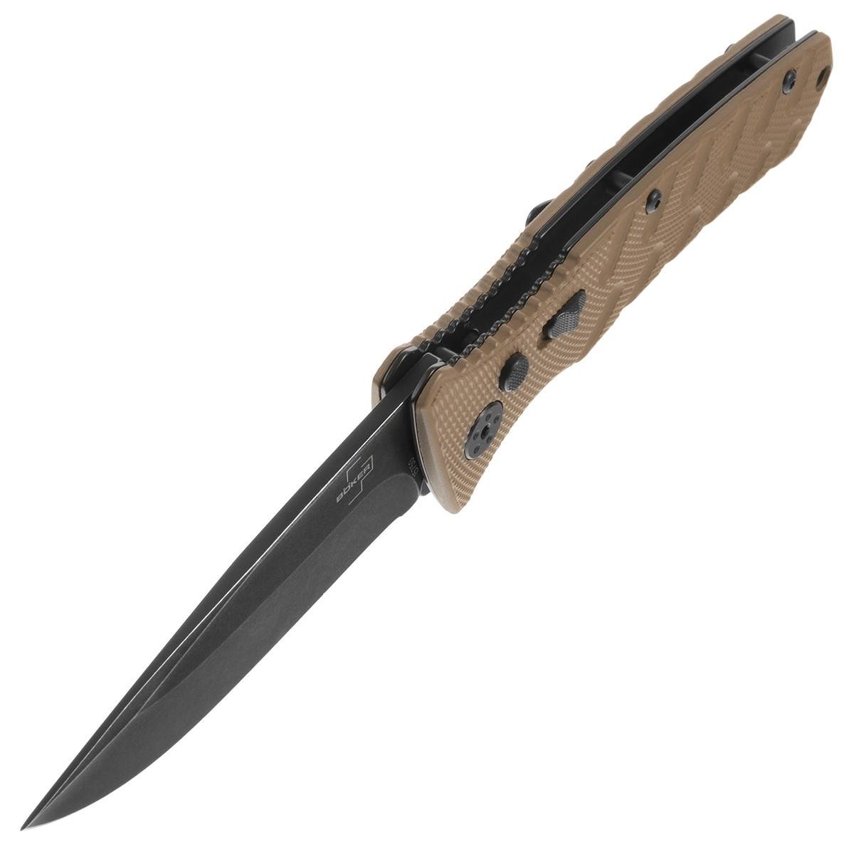 Нож складной пружинный Boker Plus Strike Spearpoint Coyote (01BO424) - фото 3