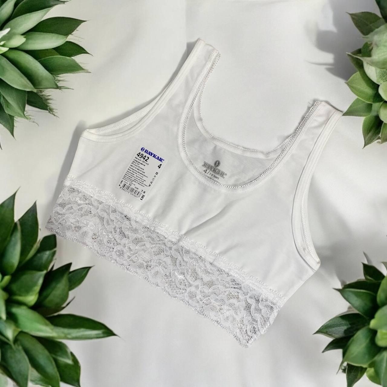 Набір топів мереживних для дівчинки BAYKAR р. 6 158-164 см 11-12 років 3 шт. Білий (4942-01) Набір топів мереживних для дівчинки BAYKAR р. 6 158-164 см 11-12 років 3 шт. Білий (4942-01)