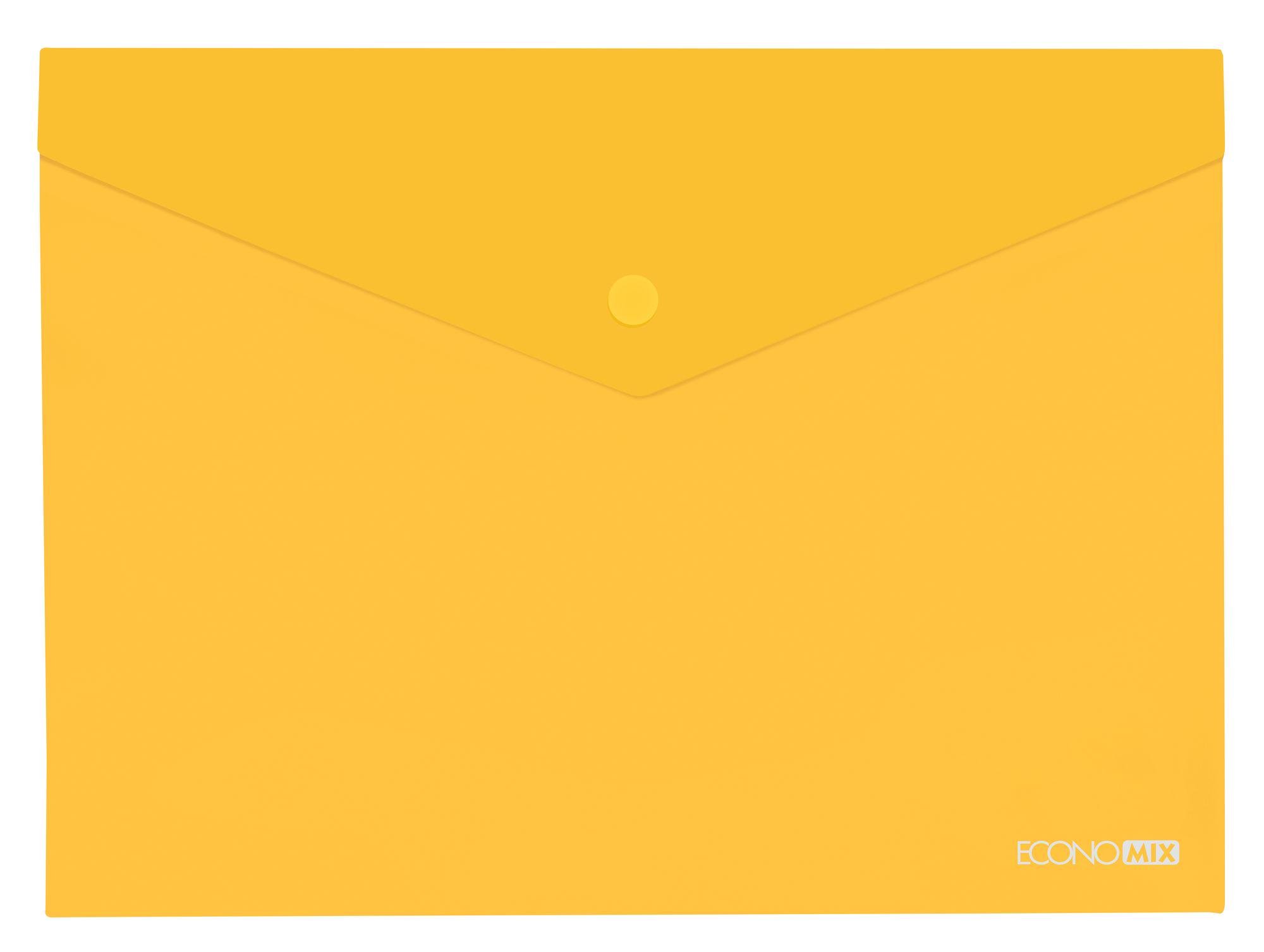 Папка-конверт Economix на кнопке А4 Оранжевый (E31301-06)