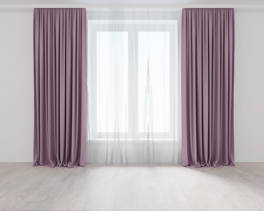 Комплект штор Lux Portiery микровелюр 250x265 см 2 шт. Розово-сиреневый (AV89928)