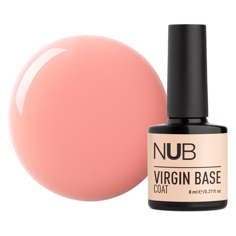 База камуфлююча каучукова для гель-лаку NUB Virgin Base Coat 8 мл 04 Персикова троянда (90033171)