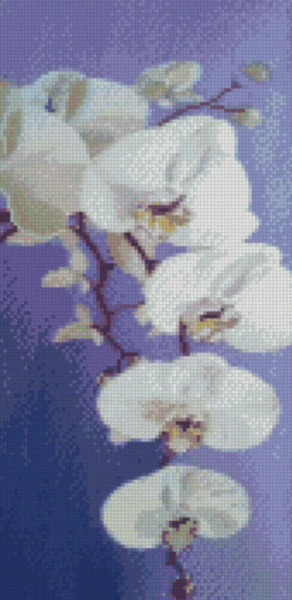 Алмазная мозаика Strateg Цвет орхидеи 50х25 см (BA-0013)