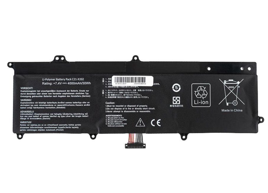 Аккумулятор для ноутбука Asus X202E 4000 mAh 7,4V (138517)
