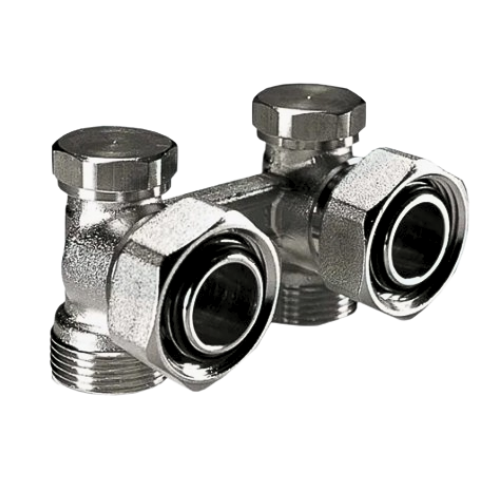 Радиаторный кран угловой MASTEC 3/4" - 3/4" нижнее подключение