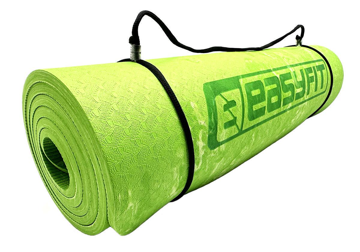 Килимок для йоги та фітнесу EasyFit PER Premium Mat з чохлом 8 мм Салатовий (EF-1930s-1-GN) - фото 2 Килимок для йоги та фітнесу EasyFit PER Premium Mat з чохлом 8 мм Салатовий (EF-1930s-1-GN) - фото 2