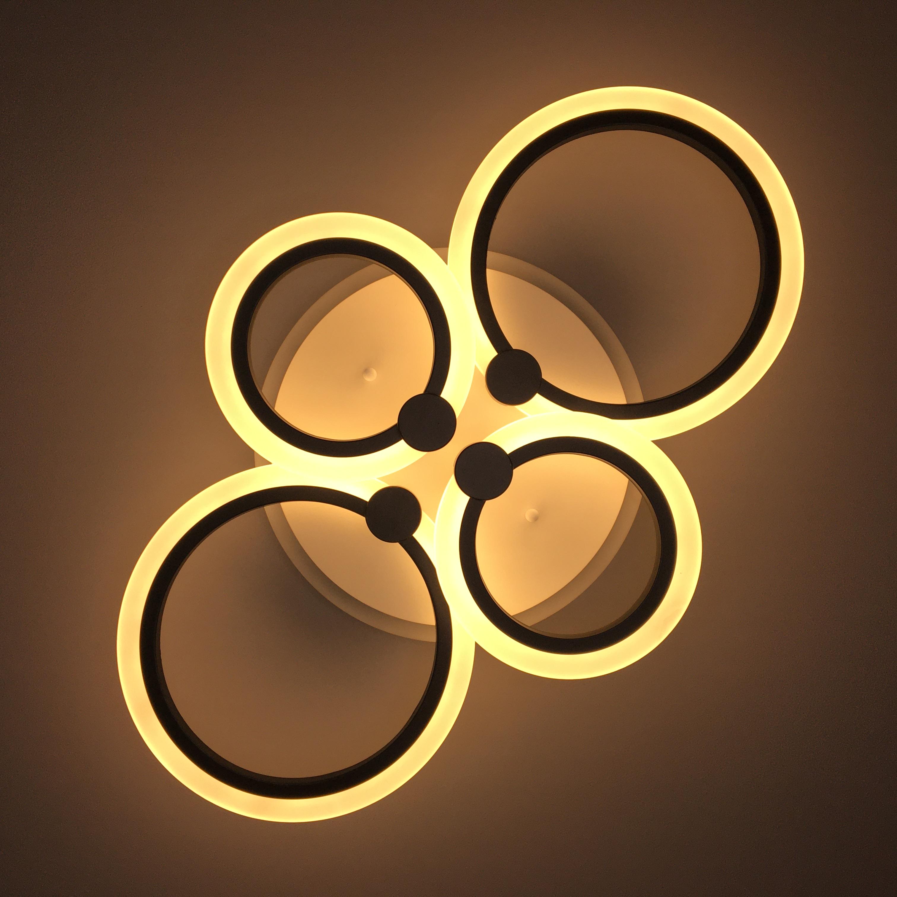 Люстра світлодіодна 517 Light 3color з пультом 78 Вт Чорний (01016) - фото 2 Люстра світлодіодна 517 Light 3color з пультом 78 Вт Чорний (01016) - фото 2