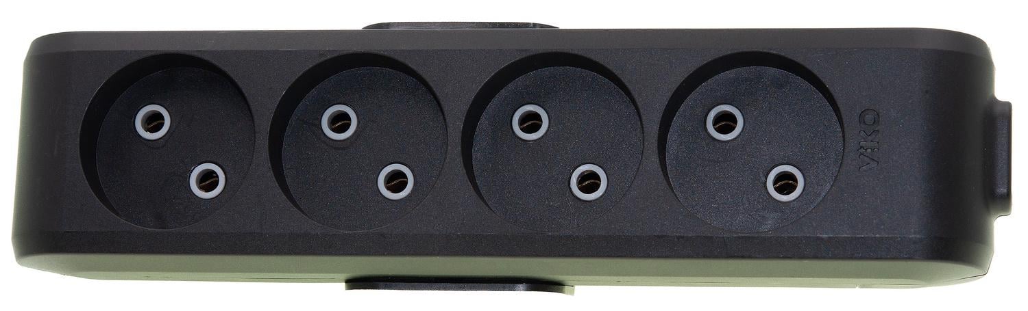 Колодка Viko Multi-Let 4 гнезда универсальная Черный (90132400)