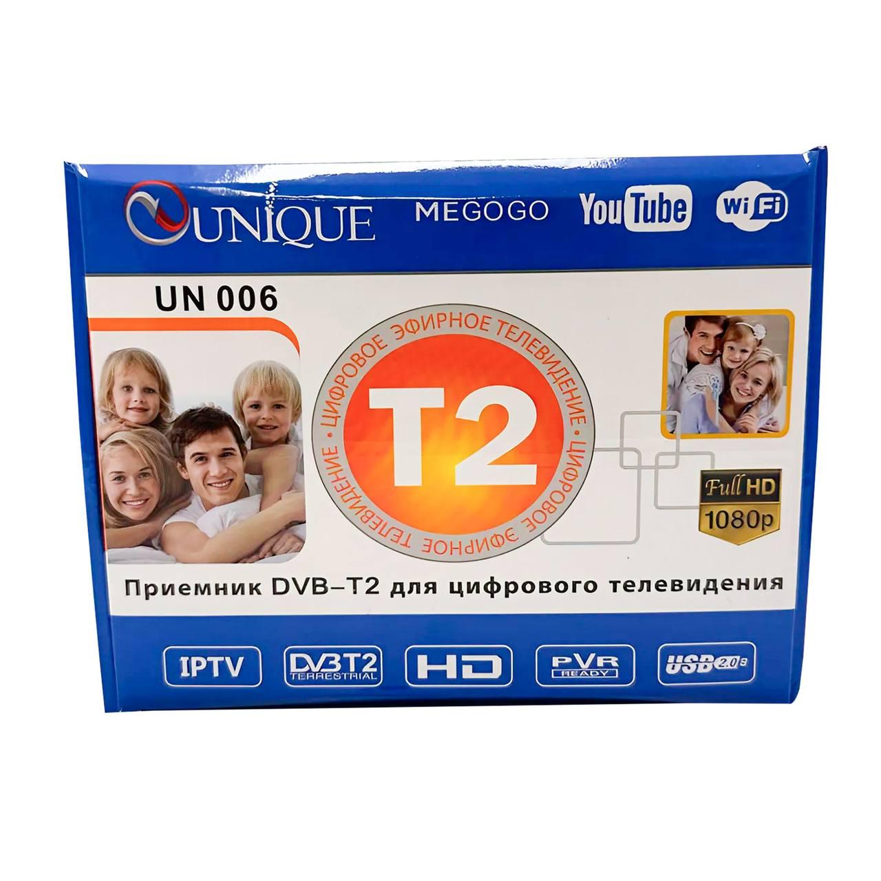 Тюнери Т2 UNIQUE UN-006 DVB-T2 з підтримкою Wi-Fi адаптера/IPTV/YouTube/MEGOGO/Full HD (f12b61f1)