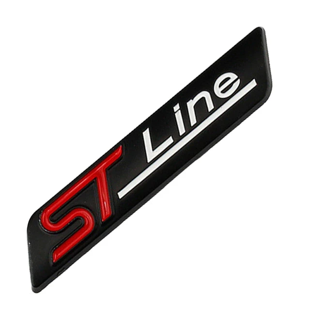 Эмблема ST line Ford металл 8,3х1,6 см Черный матовый (1725146254)