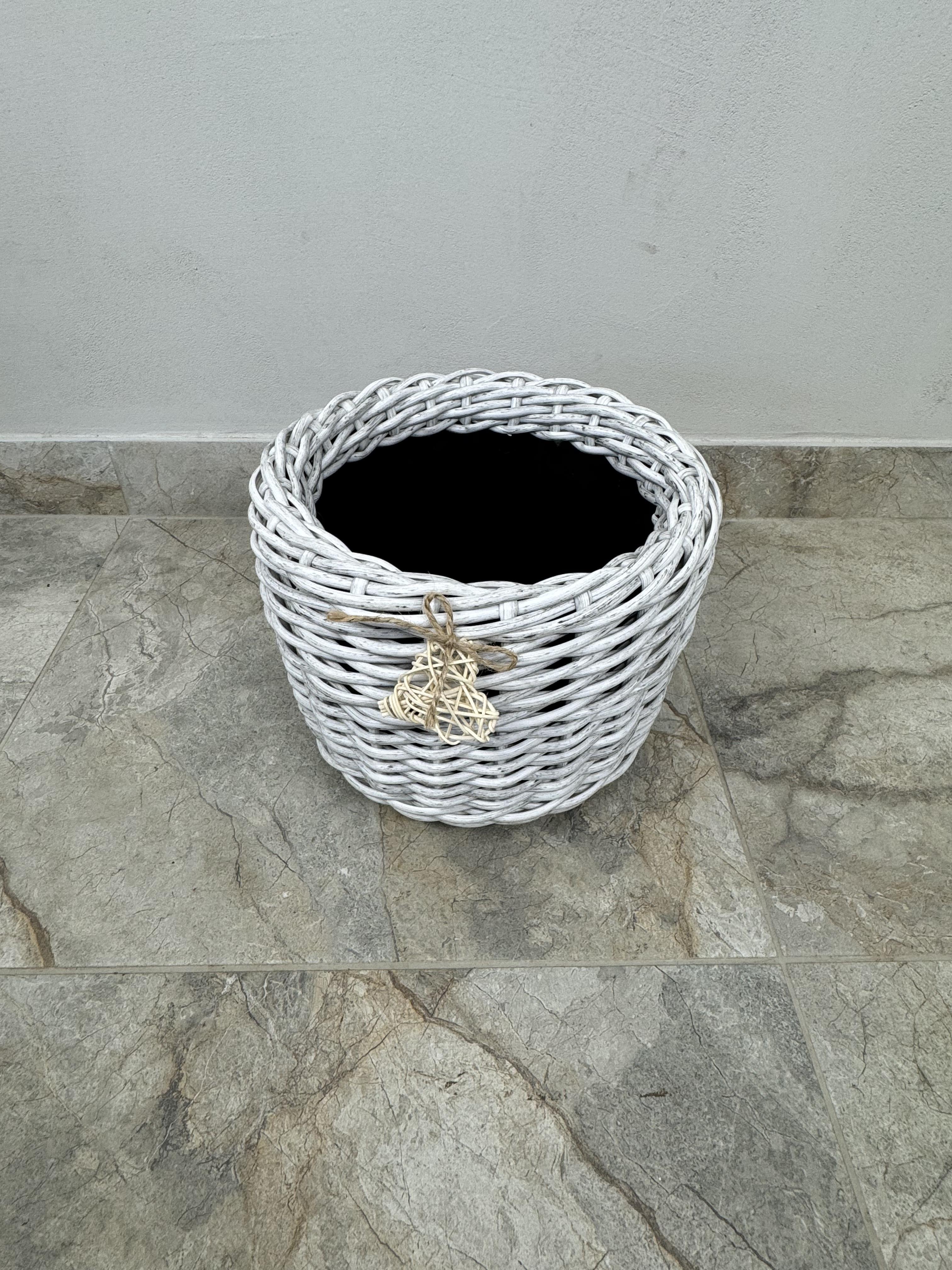 Кашпо из искусственного ротанга ручной работы 5 л Белая береза (32749) - фото 3 Кашпо из искусственного ротанга ручной работы 5 л Белая береза (32749) - фото 3