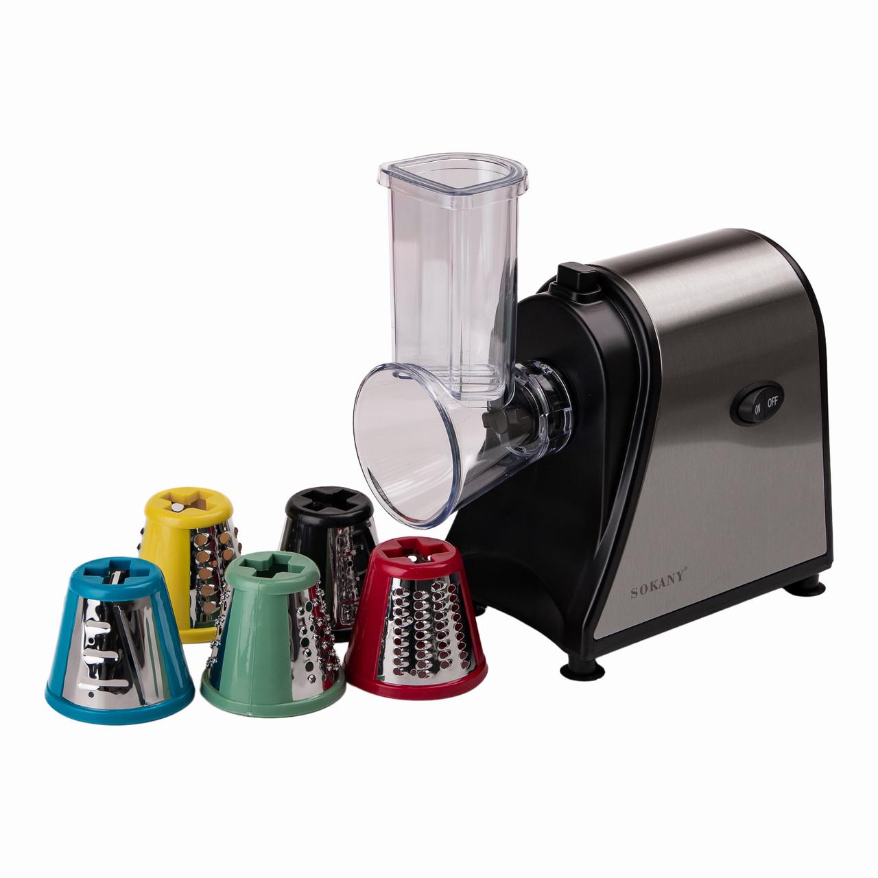 Овощерезка Sokany электрическая с 5 насадками 1000 Вт (SK-1178)