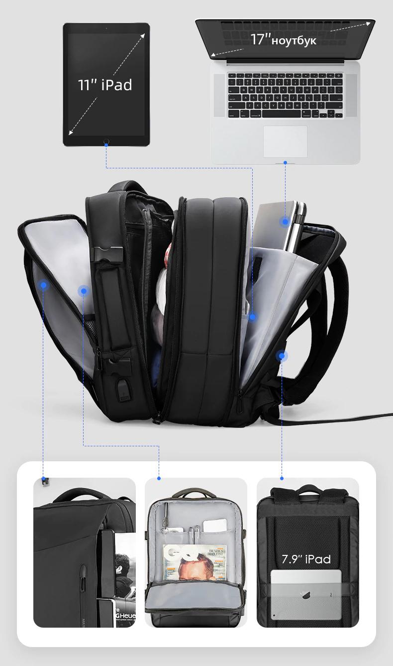 Рюкзак трансформер Mark Ryden Infinity MR9299YY Rain з накидкою від дощу - фото 14 Рюкзак трансформер Mark Ryden Infinity MR9299YY Rain з накидкою від дощу - фото 14