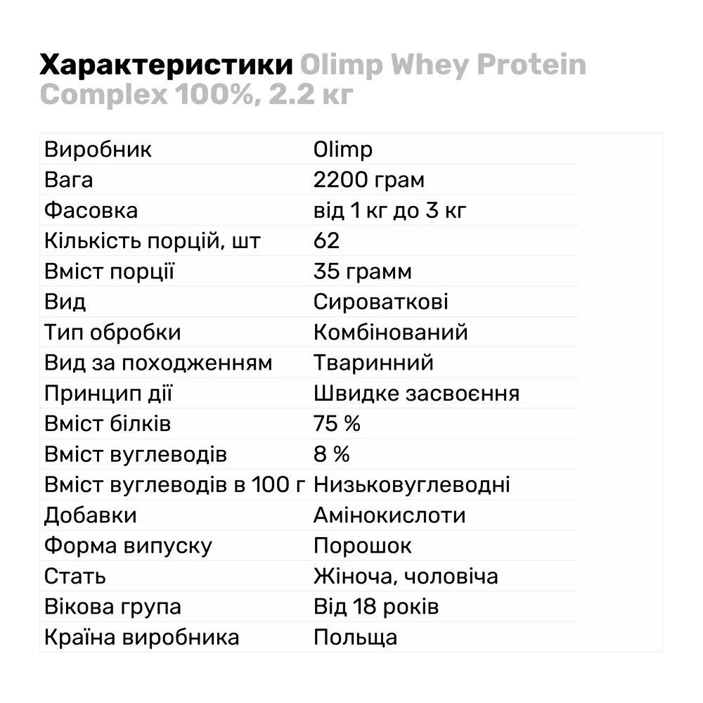 Протеин Olimp Whey Complex 100% 2,2 кг Шоколад (358V1726) - фото 2