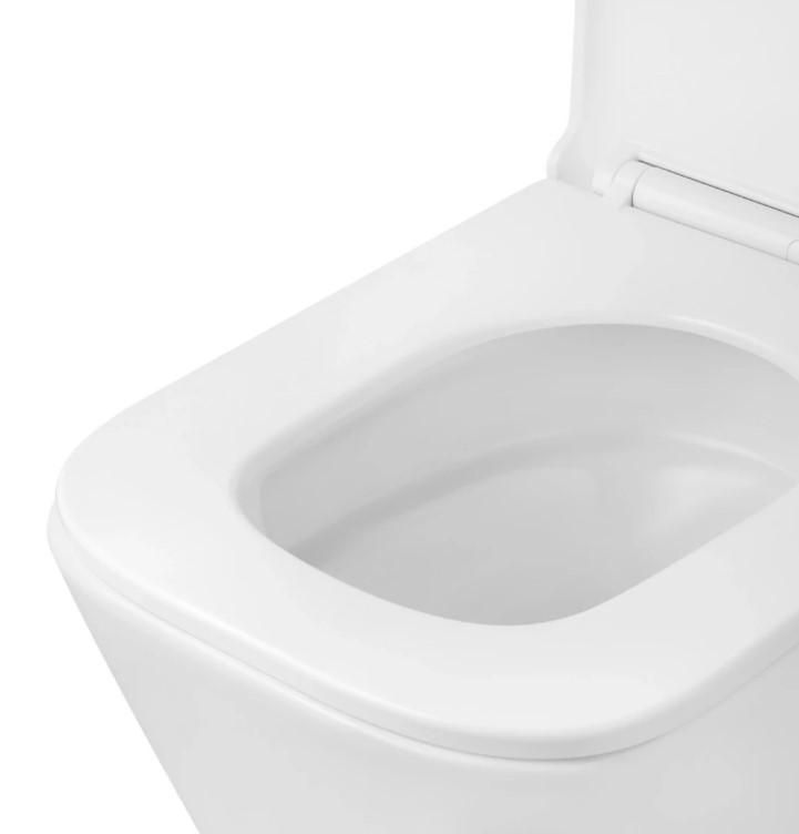Унітаз підвісний безобідковий Kroner Eifel WHI493436 TORNADO з сидінням (CV034923) - фото 5