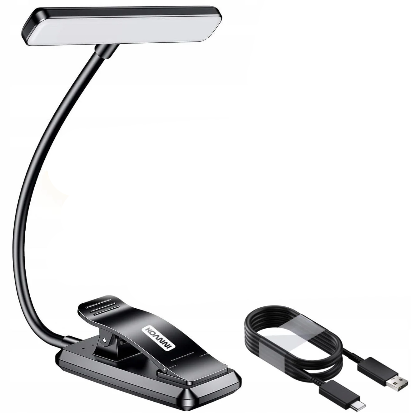Лампа для чтения с гибкой ножкой Koanni LED USB 1000 мАч 3 режима света (2835)