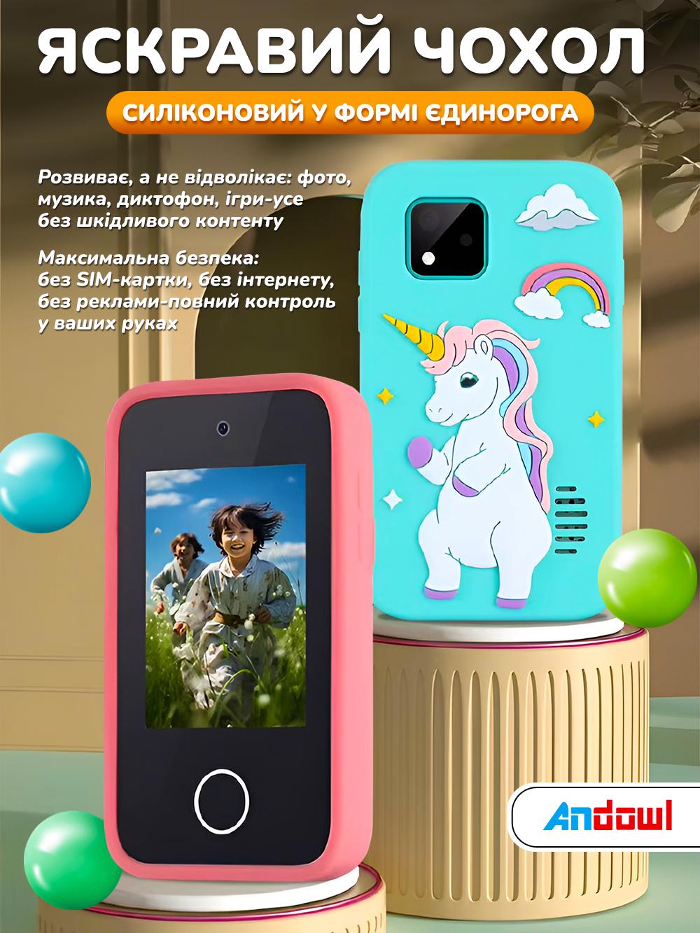 Телефон-іграшка з фотокамерою Andowl P40X1 без SIM-картки Зелений (e5544bc2) - фото 5