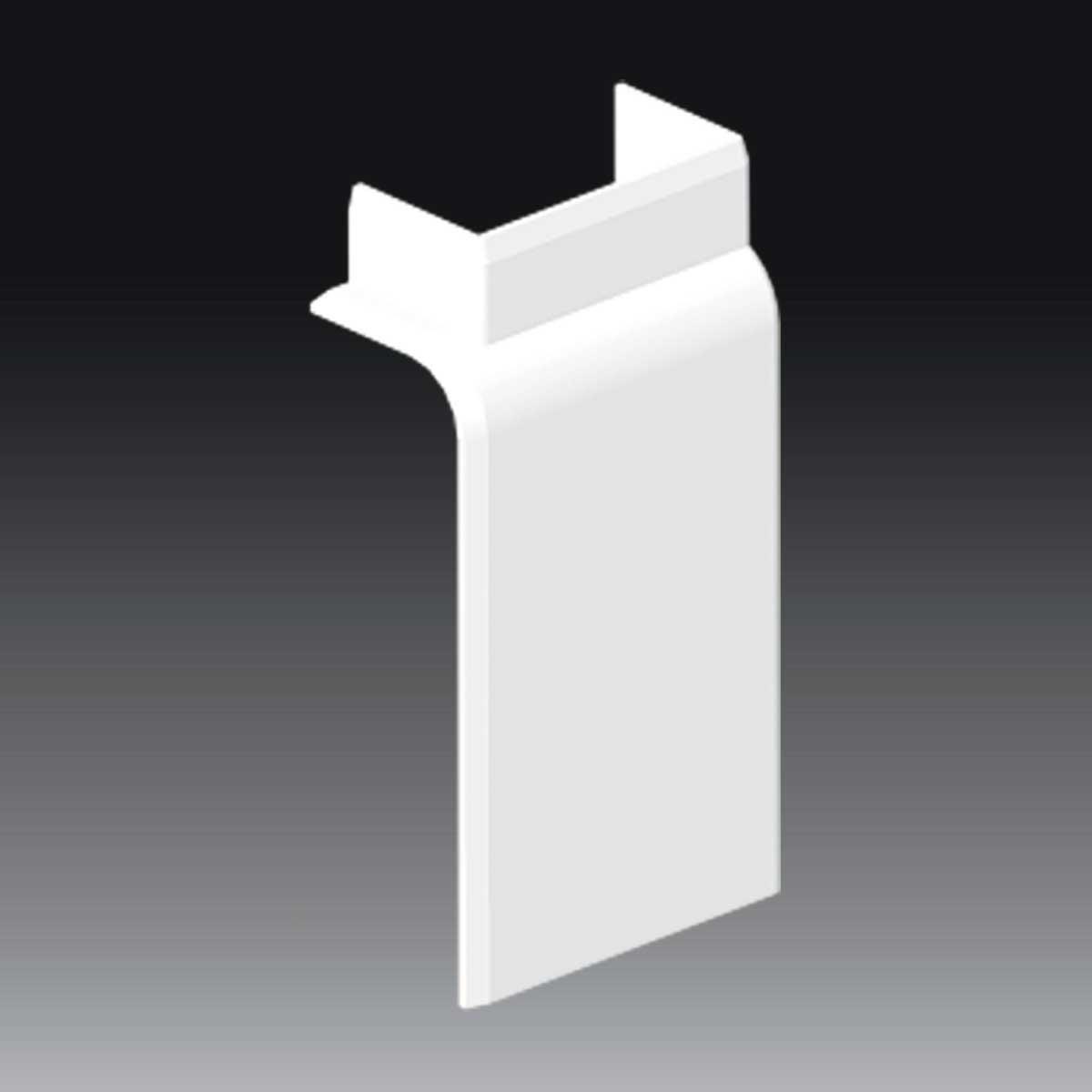 Переход угловой левосторонний KOPOS для плинтусного канала LP в LHD 40x20 ПВХ Белый (8823/13 L_HB)