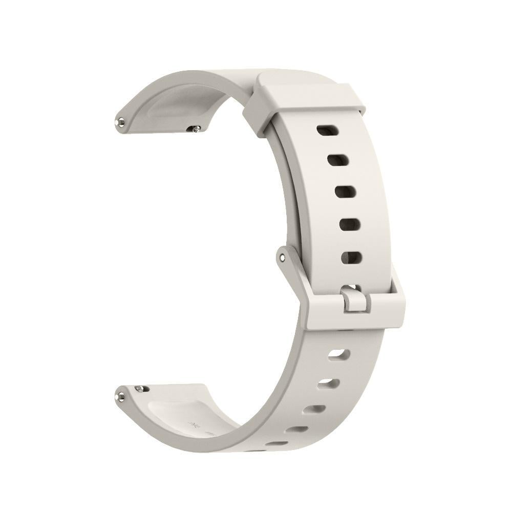 Ремінець для смарт-годиників MiJobs Light силіконовий для Amazfit Bip Lite S U 20 мм Білий/Сірий (1870P)