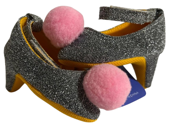 Туфельки для новорожденного на каблуке 10,5 см Серый (1709)