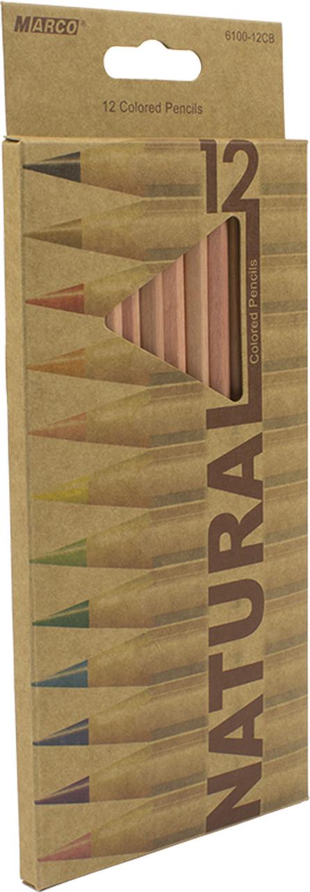 Карандаши в наборе цветные Marco Natural картонный пенал 12 цветов (6100-12СВ)
