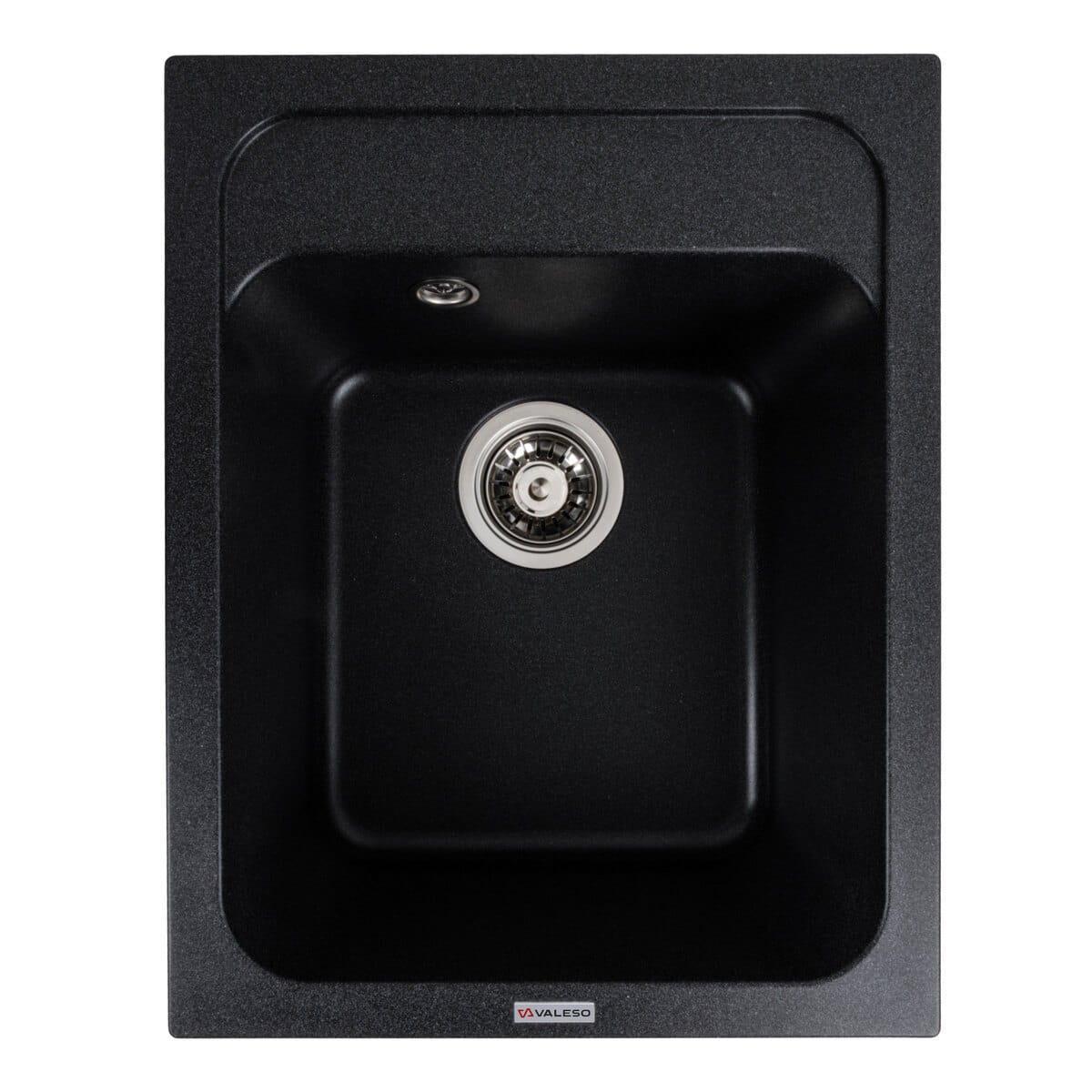 Мойка гранитная Valeso Korrado врезная прямоугольная матовая 400х500 мм Карбон