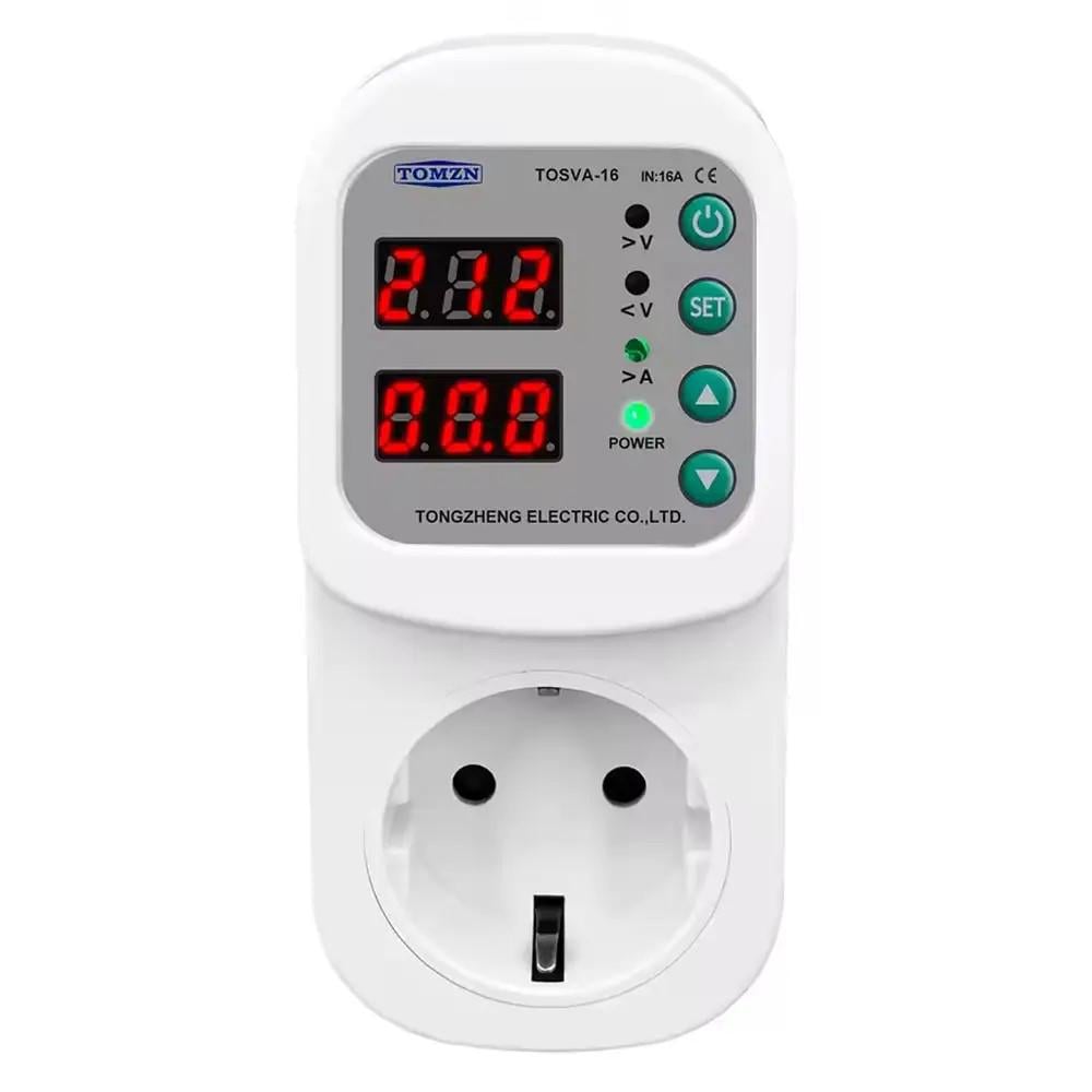 Реле напряжения TOSVA-16 TOMZN 220V 16А с экраном Белый