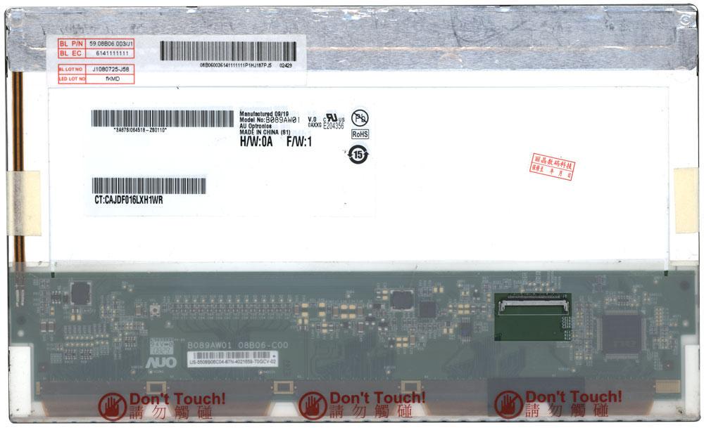 Матрица для ноутбука 8,9" Normal 40 pin справа 1024x600 LED без креплений матовая AU Optronics AUO B089AW01 V.0
