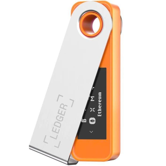 Крипто-гаманець апаратний холодний Ledger Nano S Plus Orange BTC - фото 1