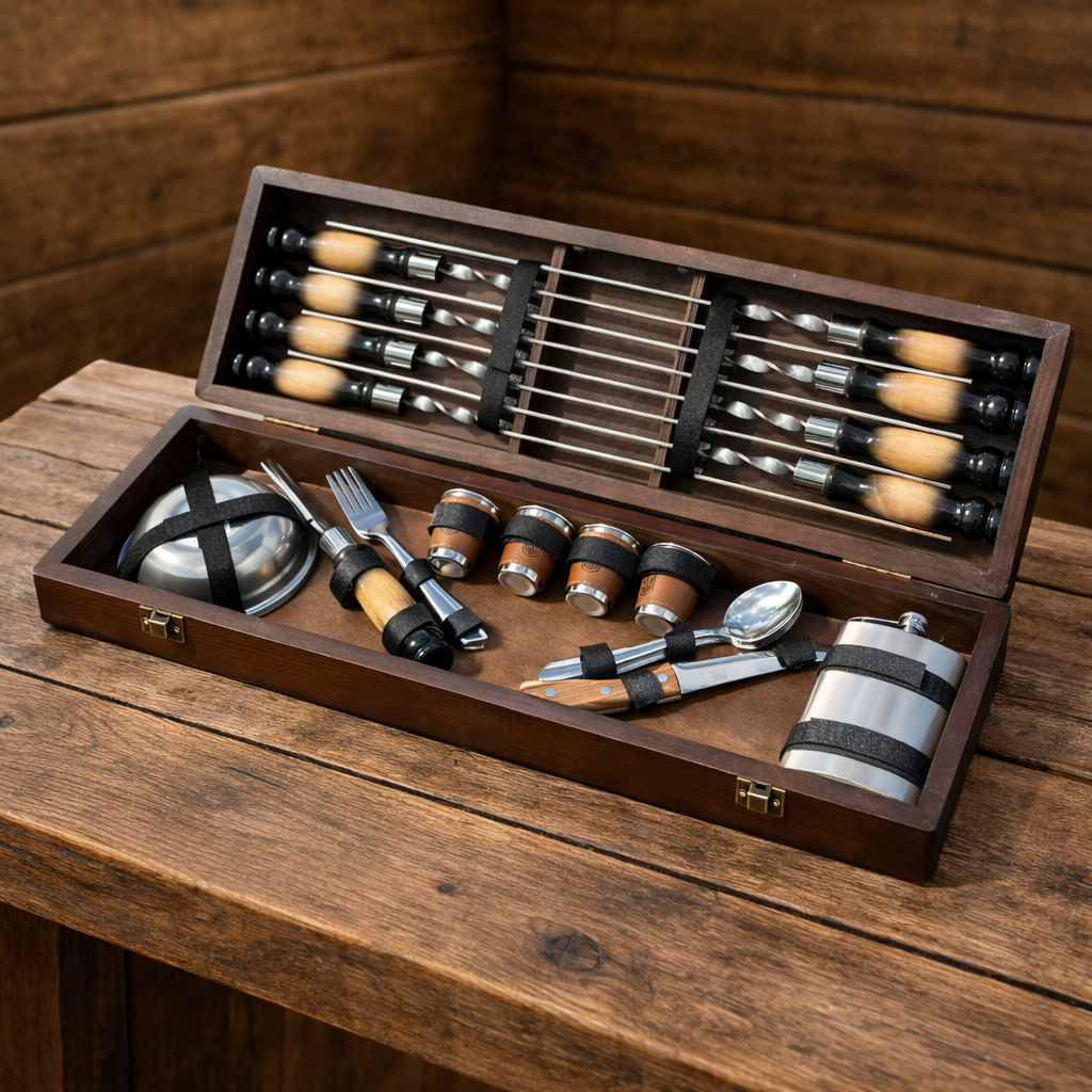 Подарочный набор шампуров Jooki Есаул темный (10255)