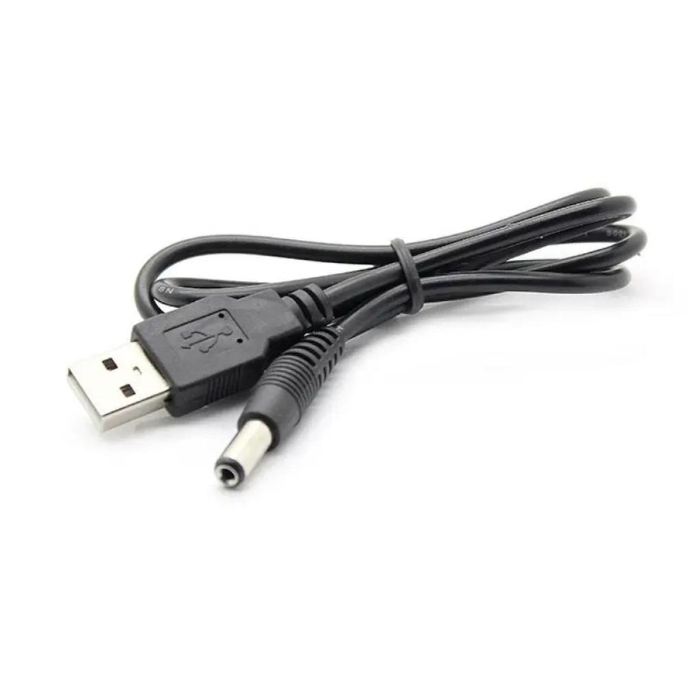 Кабель живлення USB 2,0-DC 5,5x2,5 мм 0,9 м 5В Чорний - фото 6