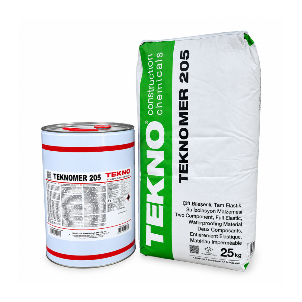 Гидроизоляция эластичная цементно-полимерная Teknomer 205 25 кг+10 л (36922180)