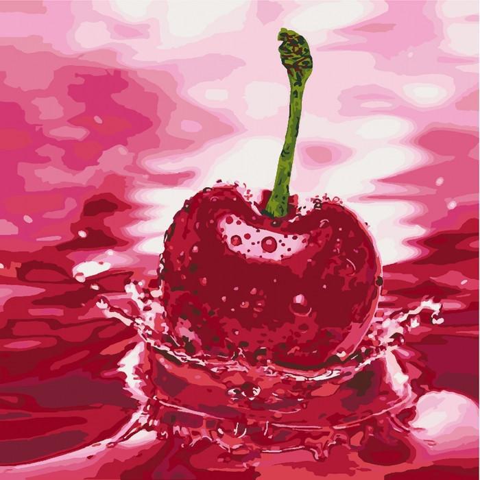 Картина за номерами Ідейка "Вишневий смак" 40х40 см (KH5566)