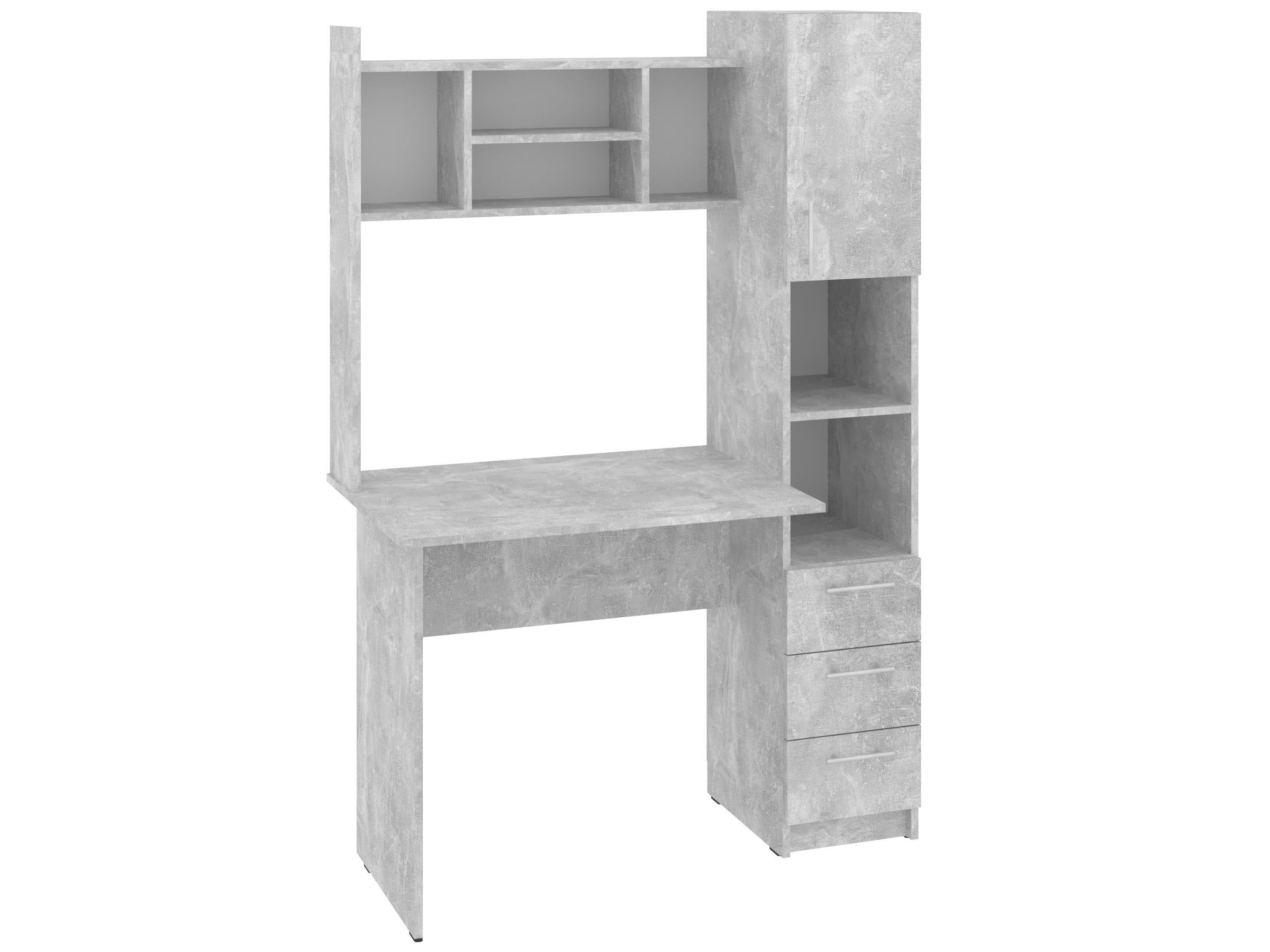 Письменный стол PEHOTIN Оксфорд 113х60х75/168 см Бетон (PN-101533) Письменный стол PEHOTIN Оксфорд 113х60х75/168 см Бетон (PN-101533)