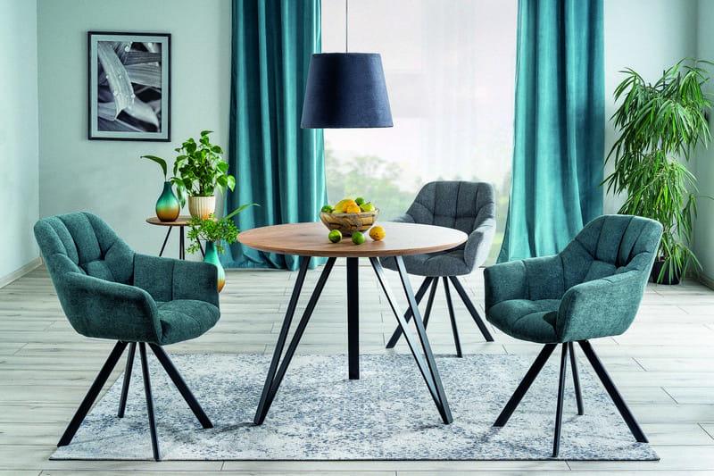 Обеденный стол Tetis 100 см Дуб/Черный (TETISDCFI100) - фото 2