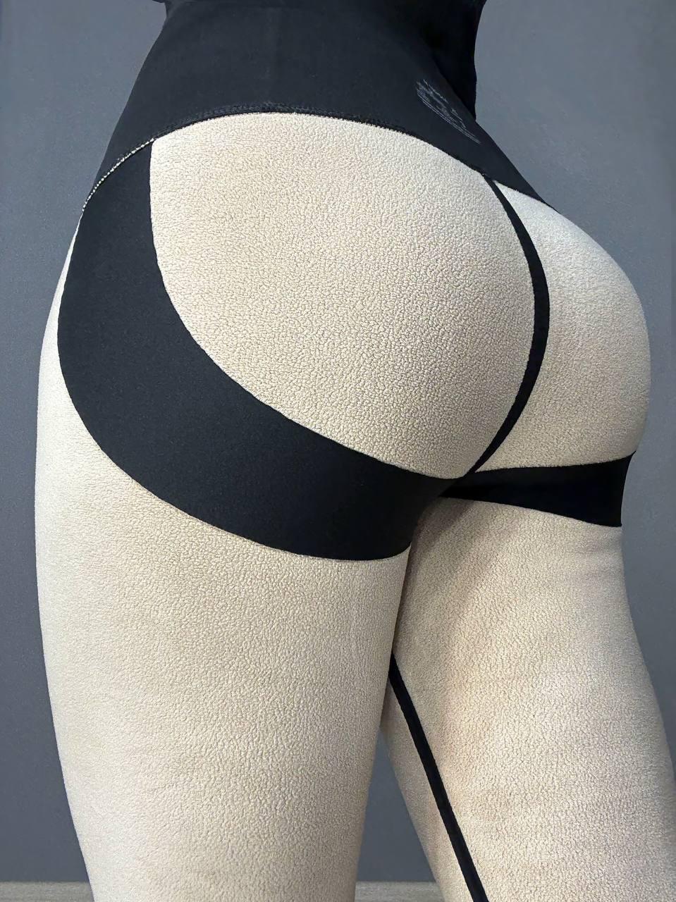 Лосини жіночі Alia 986 утеплені з корсетом і пуш-ап 3XL Чорний (5370) - фото 8