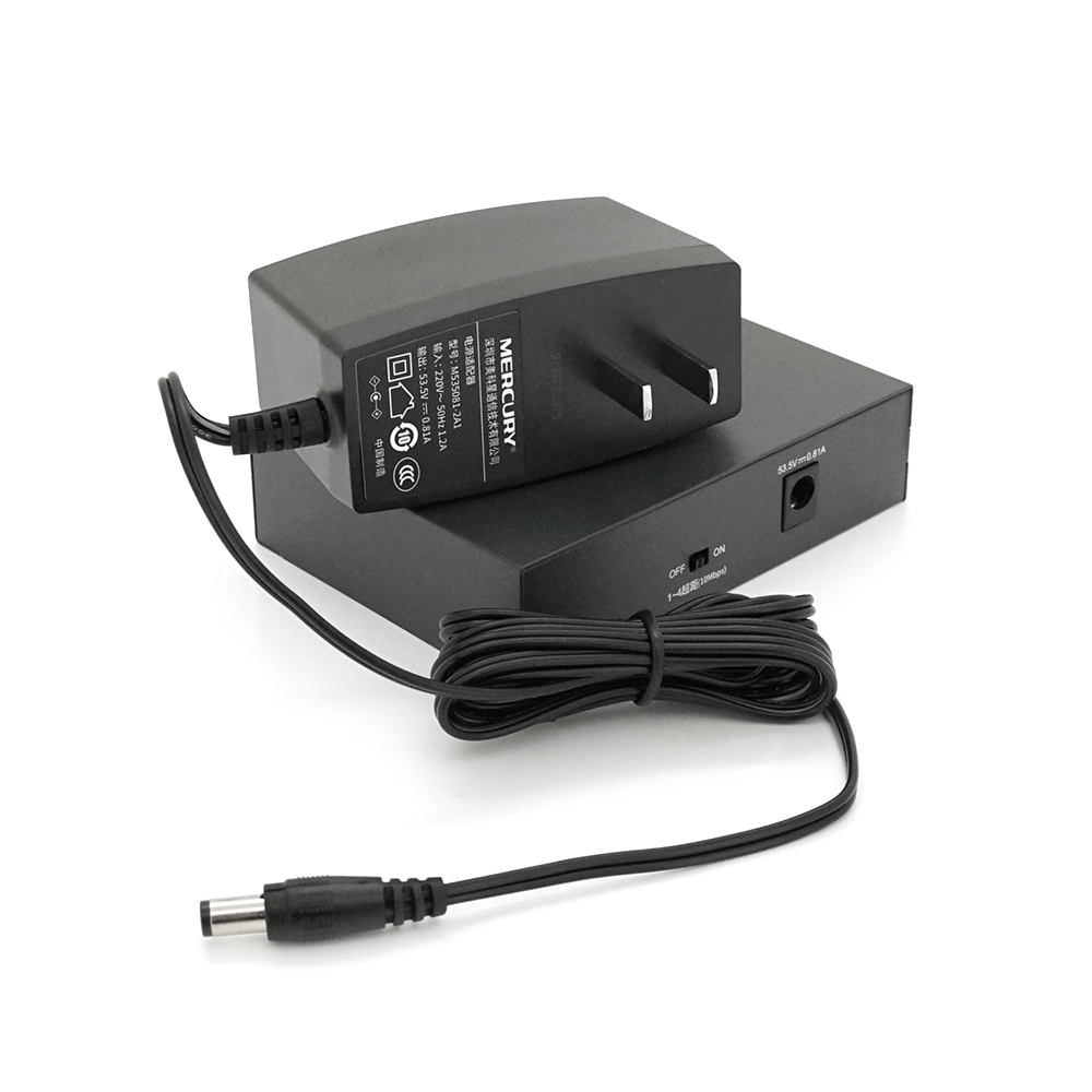 Комутатор PoE Mercury MS05CP 4 порти PoE 1 Ethernet Uplink 10/100 Мбіт/с 48V вбудований БП (YUT_V4586) - фото 4