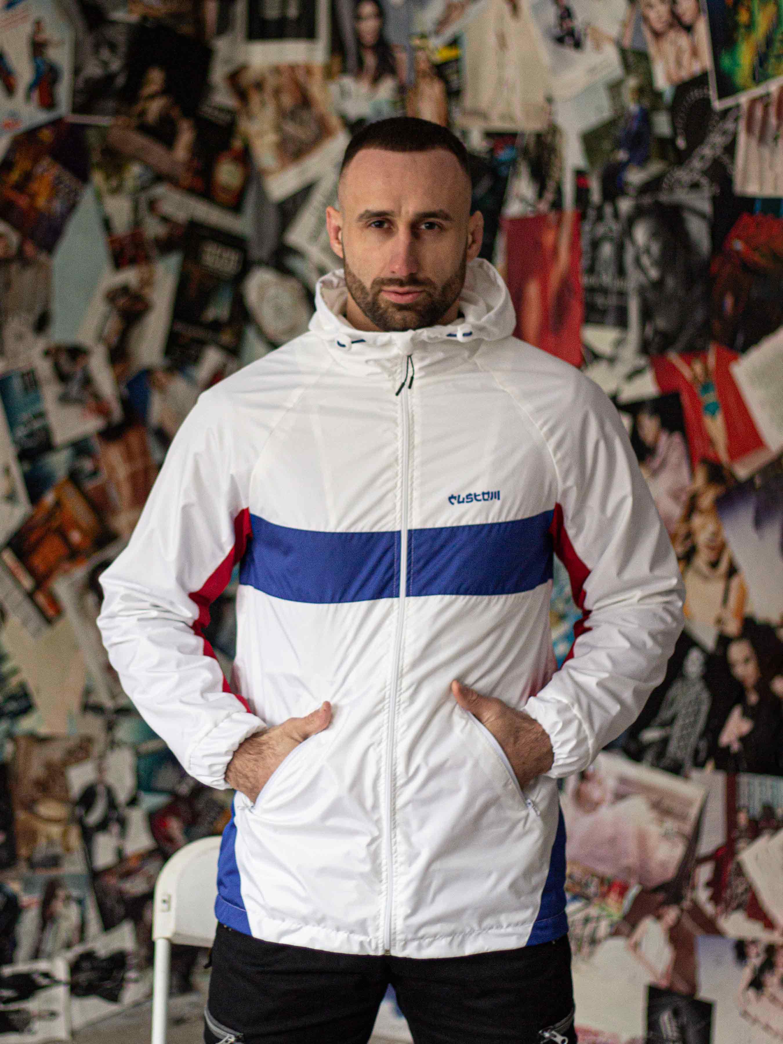 Ветровка мужская Custom Wear Athletic XL Белый/Синий/Красный (1691353) - фото 2