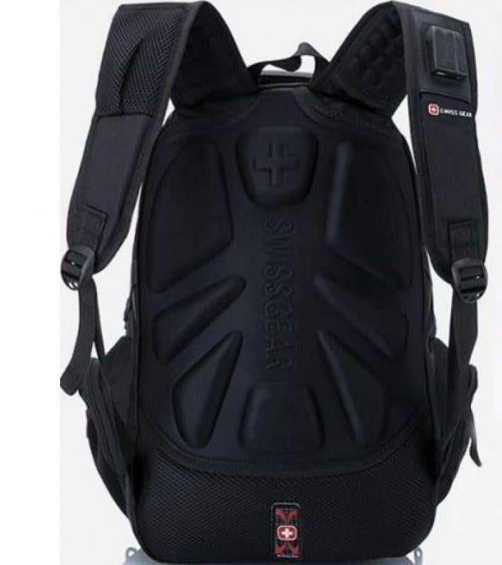 Универсальный городской рюкзак Swissgear Men Bag 8810 USB и дождевик Черный - фото 4