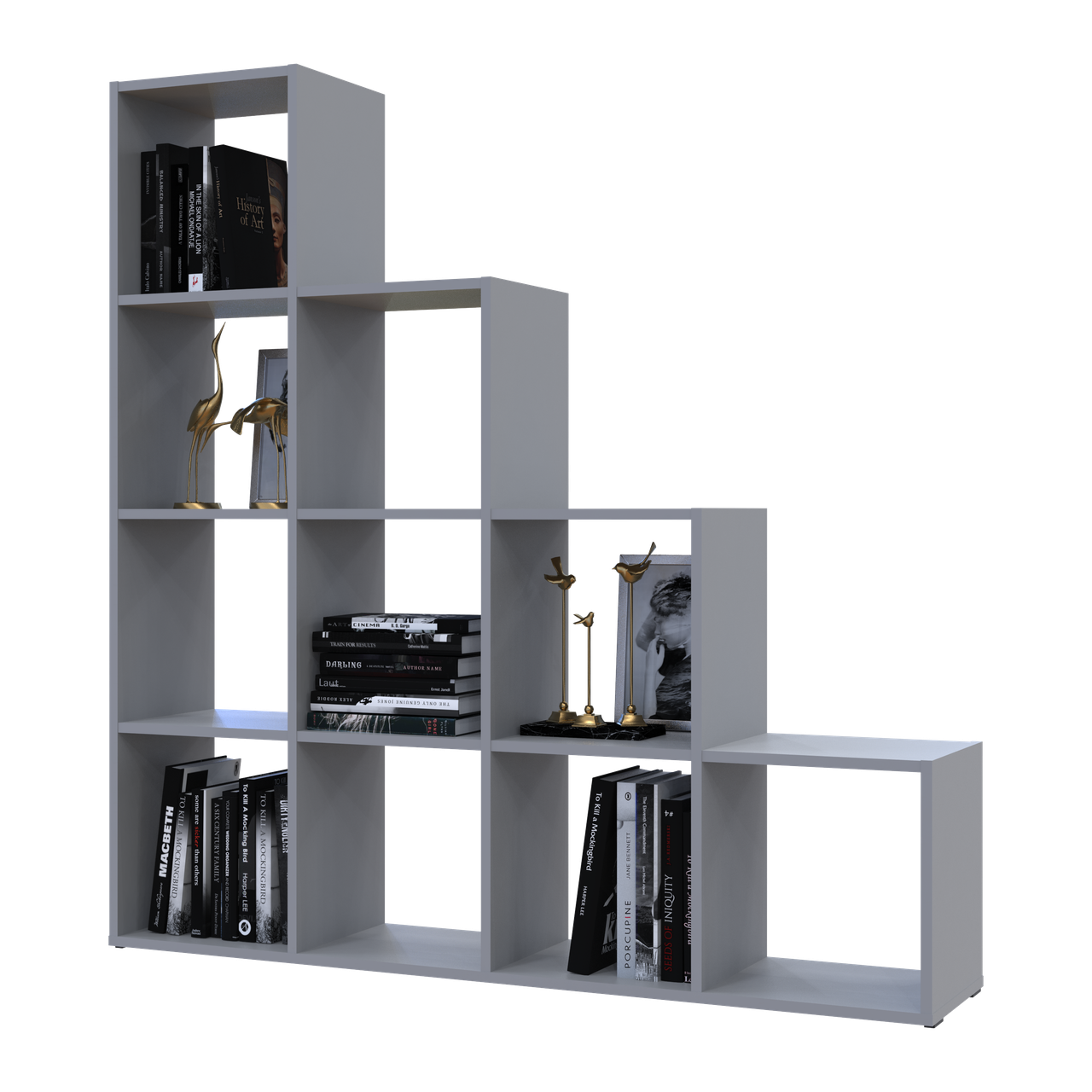 Стеллаж Doros Степь 4х4 Серый открытый 136,2х28,8х140,7 см (41516179)