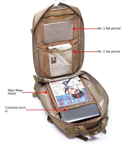 Рюкзак тактичний штурмовий 45 л (T-021-3) - фото 7