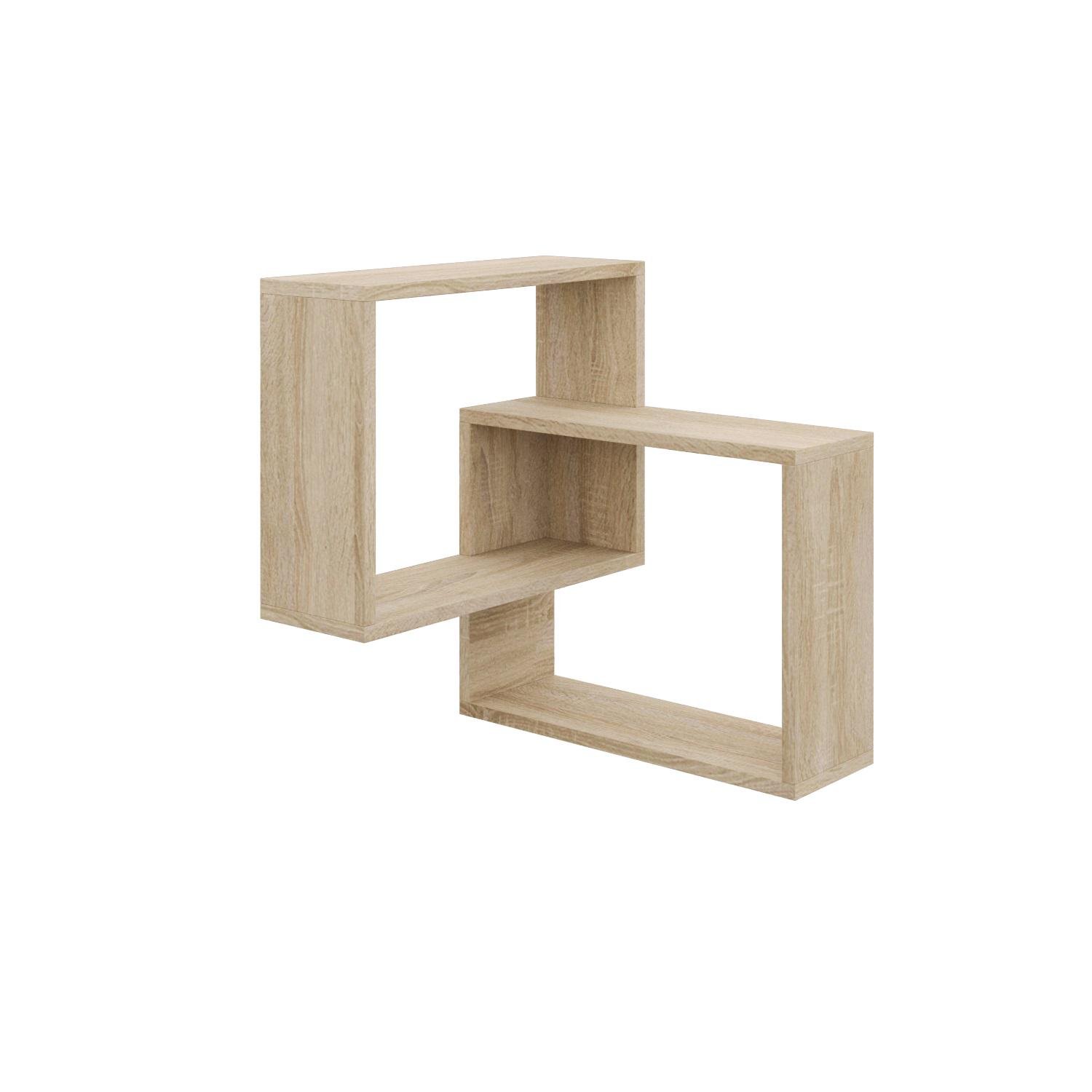 Полка настенная угловая MEBLIBUD P-115 открытая Дуб сонома