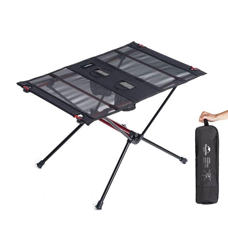 Туристический стол Naturehike NH19Z027-Z раскладной aluminum Черный 59х40 см (6927595736777)