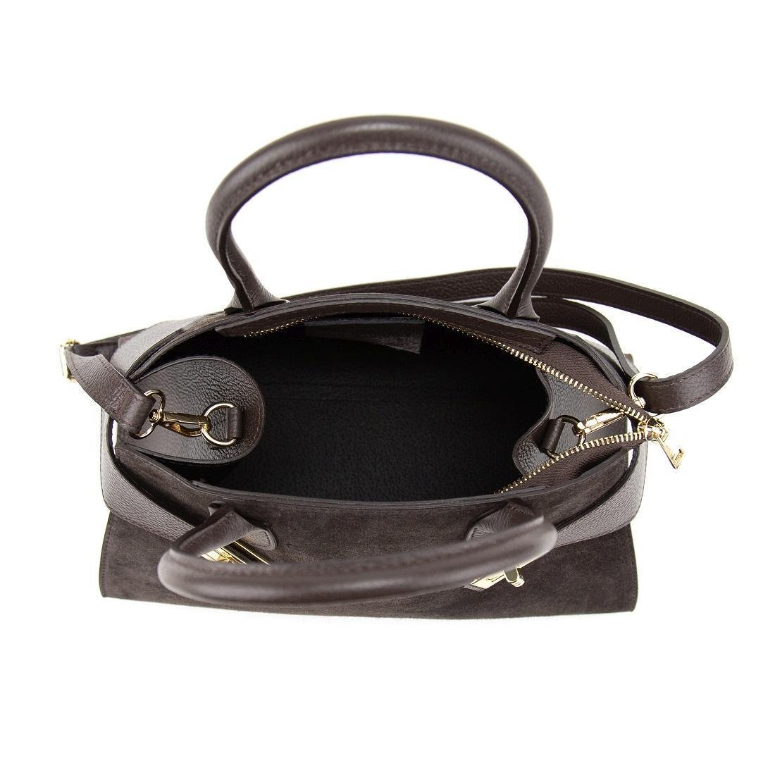 Женская сумка классическая замшевая Firenze Italy F-IT-7688-1DB-S Шоколадный (2768688446) - фото 2