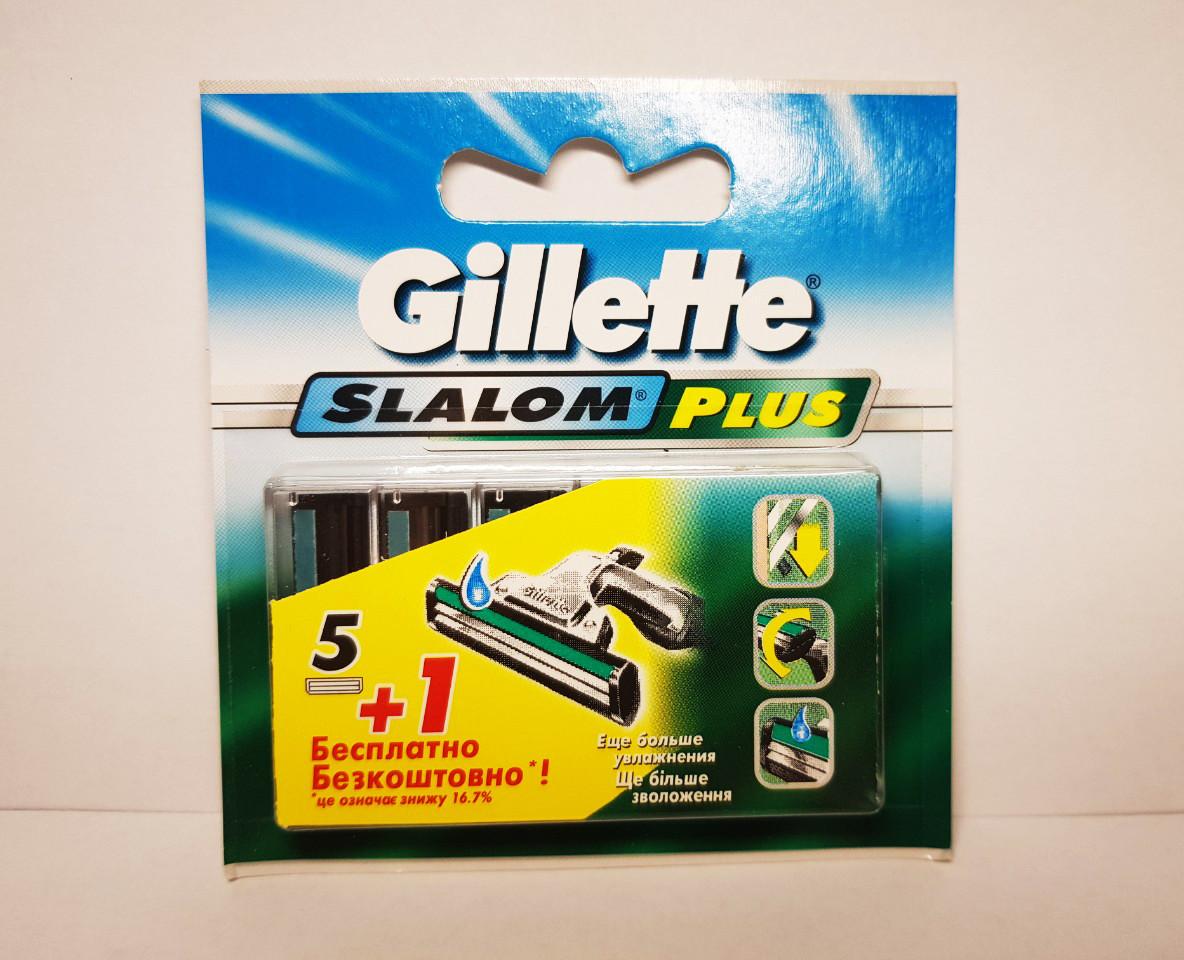 Леза для бритви Gillette Slalom plus 6 шт. (3779) - фото 1