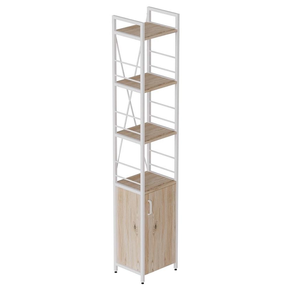 Этажерка Ferrum-decor 4/34 Конект с тумбой 179x34x28 см Белый/Сан-Марино (FRD-104471)
