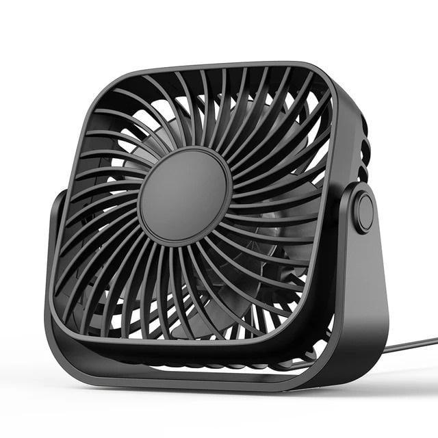 Вентилятор портативний USB на 3 швидкості з регулюванням на 360° Black (18804851) Вентилятор портативний USB на 3 швидкості з регулюванням на 360° Black (18804851)