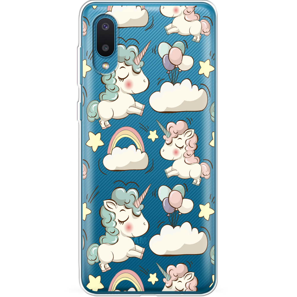 Чехол BoxFace Samsung A022 Galaxy A02 Unicorns Прозрачный силикон (42004-cc2-42004)